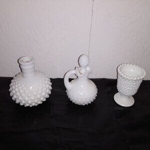 Hobnail Milk Glass